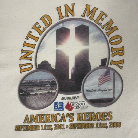 2006 9/11 single stitch subway sponsored t shirt, (RARE) - Picture 2 of 5